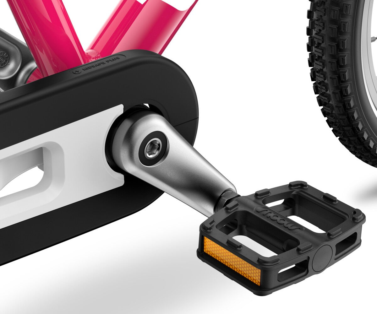 Woom Go 2 Kurbel und Pedalen pink