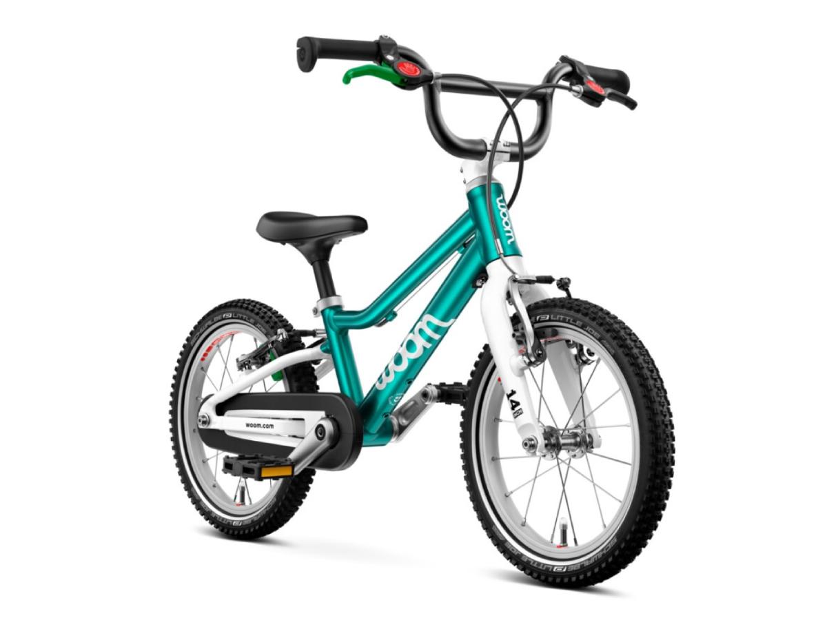 Woom Go Kindervelos haben einen extra-leichten Aluminiumrahmen, so dass die Velos ein minimales Gewicht haben.